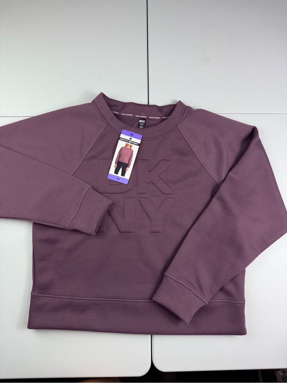 Women's Crewneck Sweater in Mauve - DKNY